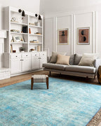 Loloi Loren Collection LQ-08 Aqua 3'-6" x 5'-6" Accent Rug