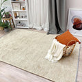 Alfa Rich 7x10 Sand Beige Washable Area Rugs for Living Room Bedroom Kitchen Cotton Runner Decor Rug