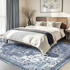 Area Rugs 4x6,Boho Vintage Oriental Washable Rugs,Collapsible Area Rug for Bedroom, Entryway, Kitchen, Bathroom
