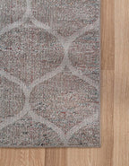 Rugs.com Lattice Frieze Collection Rug – 5' x 8' Blue Multi Medium Rug Perfect for Living Rooms, Large Dining Rooms, Open Floorplans