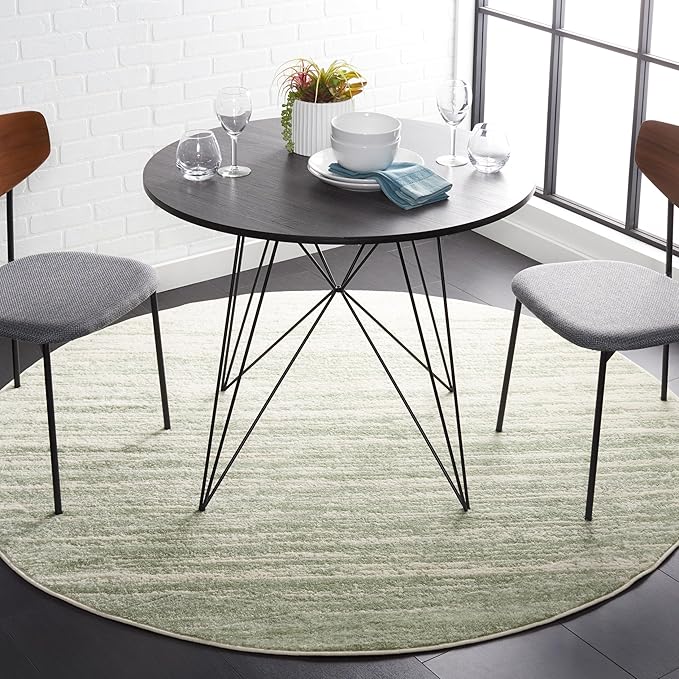 SAFAVIEH Adirondack Collection Area Rug - 5' x 8' Oval, Sage & Ivory, Modern Ombre Design, Non Shedding & Easy to Clean, Ideal for Living Room, Bedroom, Office, Dining Space (ADR113X)
