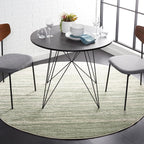 SAFAVIEH Adirondack Collection Area Rug - 3' Round, Sage & Ivory, Modern Ombre Design, Non Shedding & Easy to Clean, Ideal for Living Room, Bedroom, Office, Dining Space (ADR113X)