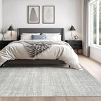 Valenrug Washable Rugs 7x9 - Stain Resistant 7x9 Area Rugs for Living Room, Non Slip Backing Printed Rugs for Bedroom, Folable Machine Washable Area Rug (7'x9', Grey)