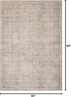 Loloi Amber Lewis Alie Collection ALE-03 Taupe/Dove 5'-3'' x 7'-9'', .13'' Pile Height, Area Rug