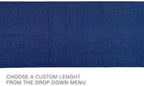 Custom Made Runner Rug Low Pile with Rubber Backing for Kitchen Foyer Hallway Entry Choose Your Length Size 26 Inch Wide Solid and Plain Dark Blue Color (5 feet x 26 inch)