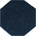 Unique Loom Solid Shag Collection Area Rug (8' Octagon, Sapphire Blue/ Navy Blue)