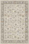 Kuden 8x10 Large Area Rug, Machine Washable Area Rug with Non-Slip Backing, Vintage Style, Soft, Easy Clean, Low Pile Rug for Living Room, Bedroom, Dining Room