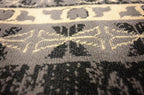 Unique Loom Taftan Collection Border Geometric Tribal Inspired Design Area Rug (9' 10 x 13' 0 Rectangular, Black/ Gray)
