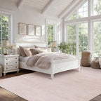 Nursery Rug Pink Boho Washable Abstract Cuquette Rug for Bedroom Aesthetic,8x10,Light Pink