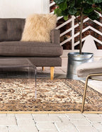 Rugs.com Yasmin Collection Rug – 7' x 10' Ivory Medium Rug Perfect for Bedrooms, Dining Rooms, Living Rooms