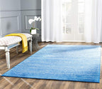 SAFAVIEH Adirondack Collection Area Rug - 5'1" x 7'6", Light Blue & Dark Blue, Modern Ombre Design, Non Shedding & Easy to Clean, Ideal for Living Room, Bedroom, Office, Dining Space (ADR113F)
