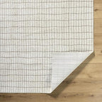 Livabliss x Our PNW Home Cascade Minimalist Striped Area Rug, 12' x 15', Ivory/Light Brown