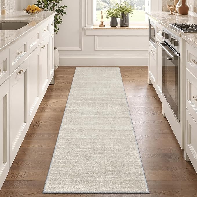 Valenrug Washable Rugs 2x5 - Stain Resistant 2x5 Area Rugs for Living Room, Non Slip Backing Large Area Rugs for Bedroom, Folable Machine Washable Area Rug (2'x5', Beige)