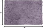 Amazon Basics Non-Slip Microfiber Absorbent Plush Shag Bathroom Rug Mat, 21" x 34", Lavender