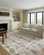 Loloi Kamala Collection KAM-02 Charcoal/Dove 6'-7" x 9'-6" Area Rug