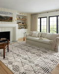 Loloi Kamala Collection KAM-02 Charcoal/Dove 2'-7" x 8'-0" Runner Rug