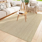 Collive Boho Rugs for Living Room 6x9 Tan, Washable Large Area Rug Braided Woven Cotton Bedrom Rug, Modern Floor Carpet Door Rugs for Nursery Room Office, Outdoor Rug for Patio Balcony Courtyard Decor