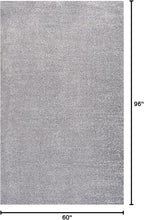 JONATHAN Y Haze Solid Low-Pile Gray Indoor Area Rug 5x8, Coastal,Bohemian,Minimalist,Classic, Easy-Cleaning for Living Room,Bedroom,Kitchen,Pet Friendly,Non-Shedding (SEU100A-5)