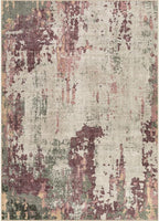 6x9 Area Rug Living Room Rugs - Washable Neutral Modern Abstract Soft Thin Rug Indoor Floor No Slip Rug Carpet for Bedroom Under Dining Table Home Office Decor - Purple/Green/Beige
