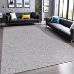 Easy Jute Rugs 8x10 Gray Color Living Room Indoor Outdoor Area Rug for Farmhouse Patio and Kitchen Rug High Traffic Washable Easy to Clean Solid Boho Woven Design Outside Carpet (8 x 10)