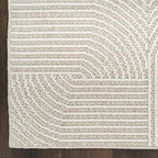Nourison Home Textured Home Beige Ivory 7'10" x 9'10" Area Rug - Easy Clean, Non Shedding, Bed Room, Living Room, Dining Room, Kitchen (8' x 10')