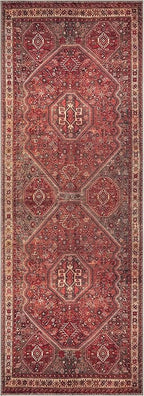 Keen Home Design 2x7 Rug - Machine Washable Runner Rug with Non-Slip Backing, Ideal for Hallway, Entryway, Kitchen, Laundry Room - Vintage, Easy Clean, Durable, Low Pile Rug - (2'6" x 7')