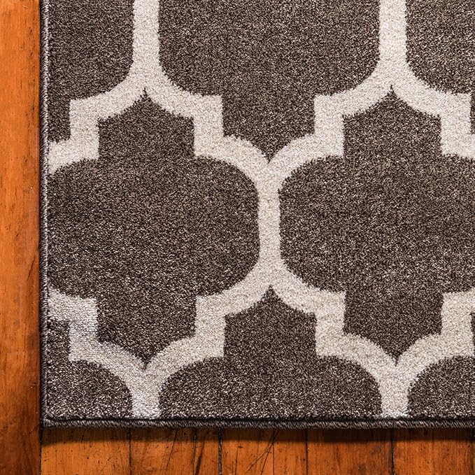 Rugs.com Lattice Collection Rug – 5' x 8' Brown Medium Rug Perfect for Bedrooms, Dining Rooms, Living Rooms
