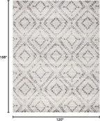 SAFAVIEH Adirondack Collection Area Rug - 10' x 14', Light Grey & Grey, Modern Diamond Distressed Design, Non-Shedding & Easy Care, Ideal for High Traffic Areas in Living Room, Bedroom (ADR131C)
