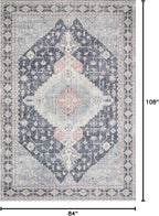 Loloi Skye Collection SKY-02 Charcoal/Multi 7' x 9' Oval Area Rug