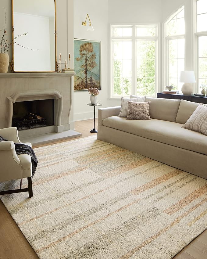 Loloi Chris Loves Julia Chris Collection CHR-04 Natural/Multi 3'-6'' x 5'-6'', .50" Pile Height, Accent Rug