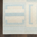 Nourison Home Nordic Ivory Blue 5' x 7' Area Rug - Easy Clean, Non Shedding, Bed Room, Living Room, Dining Room, Kitchen (5' x 7')