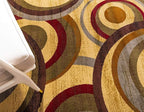 Unique Loom Barista Collection Area Rug - Kona (7' 10" x 10' Rectangle, Beige/ Black)