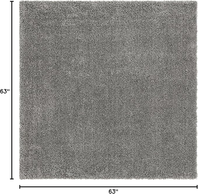 Unique Loom Solo Collection Area Rug - Calabasas (5' 3" Square, Gray)