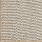LUMI Ultra Thin Indoor Door Mat for Entrance 32"x48", Non Slip Entryway Mat, Low Profile Doormat, Unique Herringbone Design Carpet for Inside, Patio, Porch, Beige