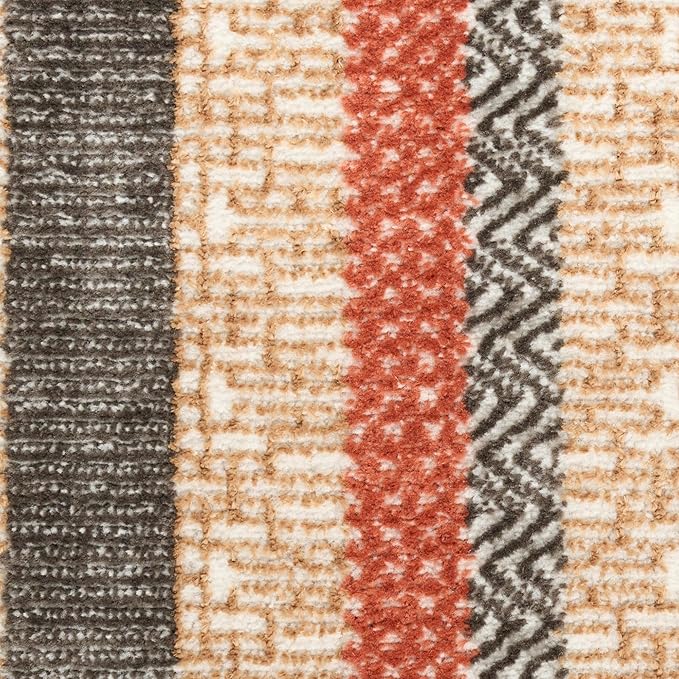 Nourison Home Nordic Multicolor 5' x 7' Area Rug - Easy Clean, Non Shedding, Bed Room, Living Room, Dining Room, Kitchen (5' x 7')