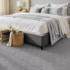 ANSSO Wool Rugs 8x10 for Living Room,80% Merino Wool and 20% Cotton Soft Tufted Area Rug with Cotton Non-Slip Backing,Large Area Rug for Bedroom Bedroom, Dining and Home Office (Deep Gray)