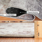 ReaLife Rugs Machine Washable Area Rug - Living Room Bedroom Bathroom Kitchen Entryway Office - Padded Low Pile Stain Resistant Premium - Modern Abstract Contemporary - Quinn - Beige 7'6" x 9'6"