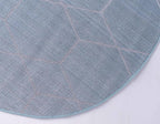 Unique Loom Trellis Frieze Collection Area Rug - Geometric (5' 1" Round Light Blue/Ivory)