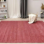 Alfa Rich 3x10 Dark Pink Washable Area Rugs for Living Room Hallway Kitchen Girls Cotton Runner