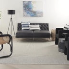 Nourison Home Courtyard Ivory Charcoal 8' x 10' Area Rug - Easy Clean, Non Shedding, Bed Room, Living Room, Dining Room, Kitchen (8' x 10')
