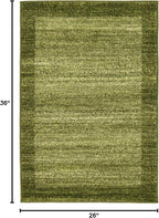 Rugs.com Angelica Collection Rug – 2' x 3' Light Green Medium Rug Perfect for Entryways, Kitchens, Breakfast Nooks, Accent Pieces