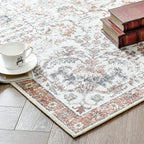 jinchan Kalen Runner Rug 3x7 Washable Hallway Rug Vintage Indoor Thin Retro Floor Cover Distressed Floral Country Lightweight Non Slip Carpet for Entryway Bathroom Bedroom Living Room Stairway Red