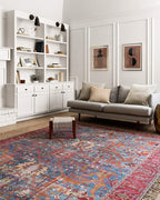 Loloi Loren Collection LQ-10 Blue/Red 7'-6" x 9'-6" Area Rug