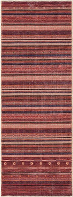 Keen Home Design 2x10 Rug - Machine Washable Runner with Non-Slip Backing, Ideal for Hallway, Entryway, Kitchen, Laundry Room - Vintage, Easy Clean, Durable, Low Pile Rug - (2'6" x 10')