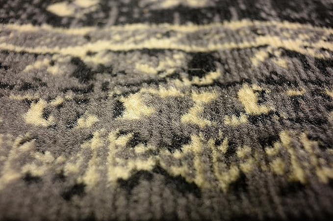 Unique Loom Taftan Collection Border Geometric Tribal Inspired Design Area Rug (2' 7 x 10' 0 Runner, Black/ Gray)