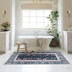 Washable Area Rug, Modern Farmhouse, Vintage, Turkish, Bohemian, Distressed, Oriental, Traditional, Rugs for Living Room, Dining, Bedroom, Office, Entryway, Foyer, (862CN, 2' x 3')