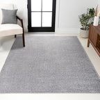 JONATHAN Y Haze Solid Low-Pile Gray Indoor Area Rug 9x12, Coastal,Bohemian,Minimalist,Classic, Easy-Cleaning for Living Room,Bedroom,Kitchen,Pet Friendly,Non-Shedding (SEU100A-9)