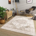 Paco Home Vintage Area Rug with Faded Oriental Pattern in Beige, Size: 2'8" x 4'11"