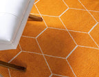 Unique Loom Trellis Frieze Collection Area Rug - Geometric (9' x 12' 2", Orange/ Ivory)