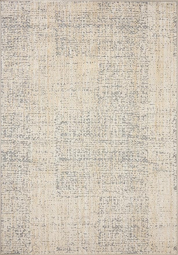 Loloi Amber Lewis Bexley Collection BEX-03 Natural/Slate 2'-7" x 8'-0" Runner Rug Neutral, Textured, Living, Bedroom, Dining, Carpet